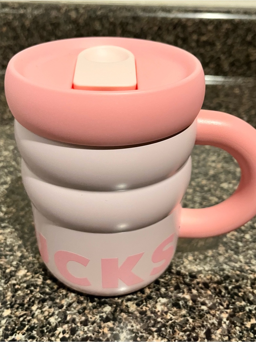 Pink Insulated Travel Mug with Handle stainless steel 12oz NWT